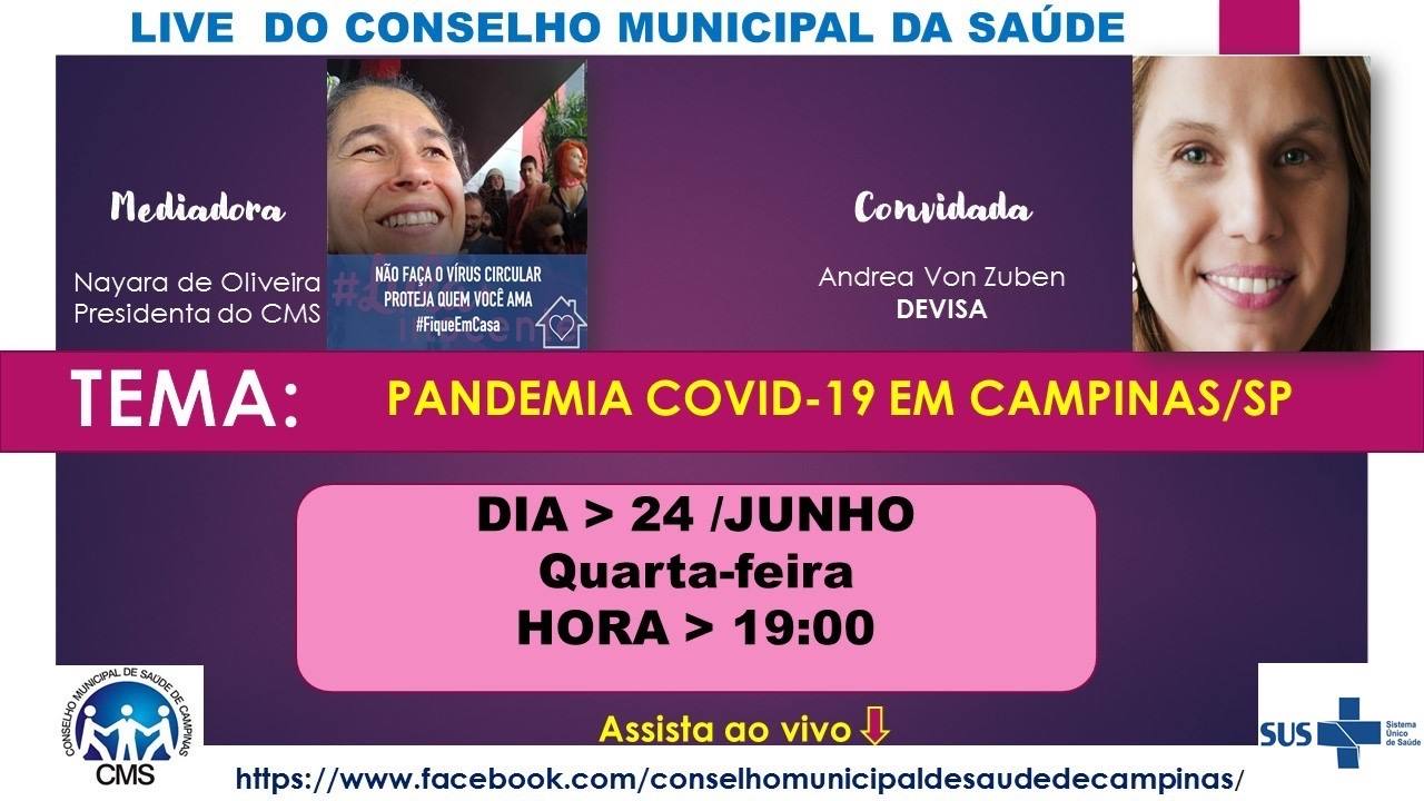 2a Live Roda de Conversa Pandemia Covid-19 Campinas-SP